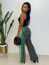 Raven Stripe Pants (black/green/white)