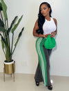 Raven Stripe Pants (black/green/white)