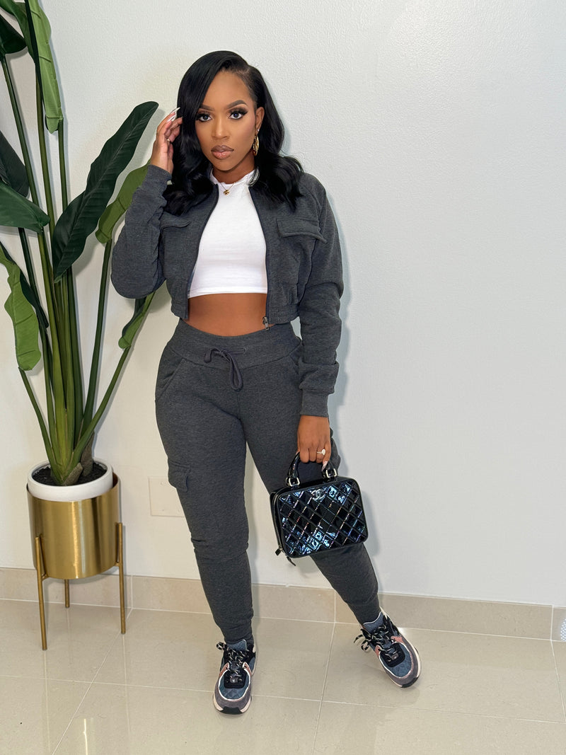 Ari Jogger Set (dark grey )