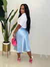 Dream Slip Skirt ( baby blue)